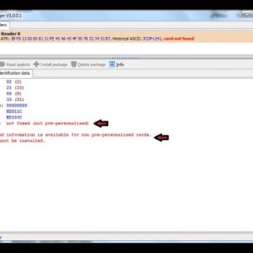 JCOP English and JCOP Manager (for formatting java based cards)